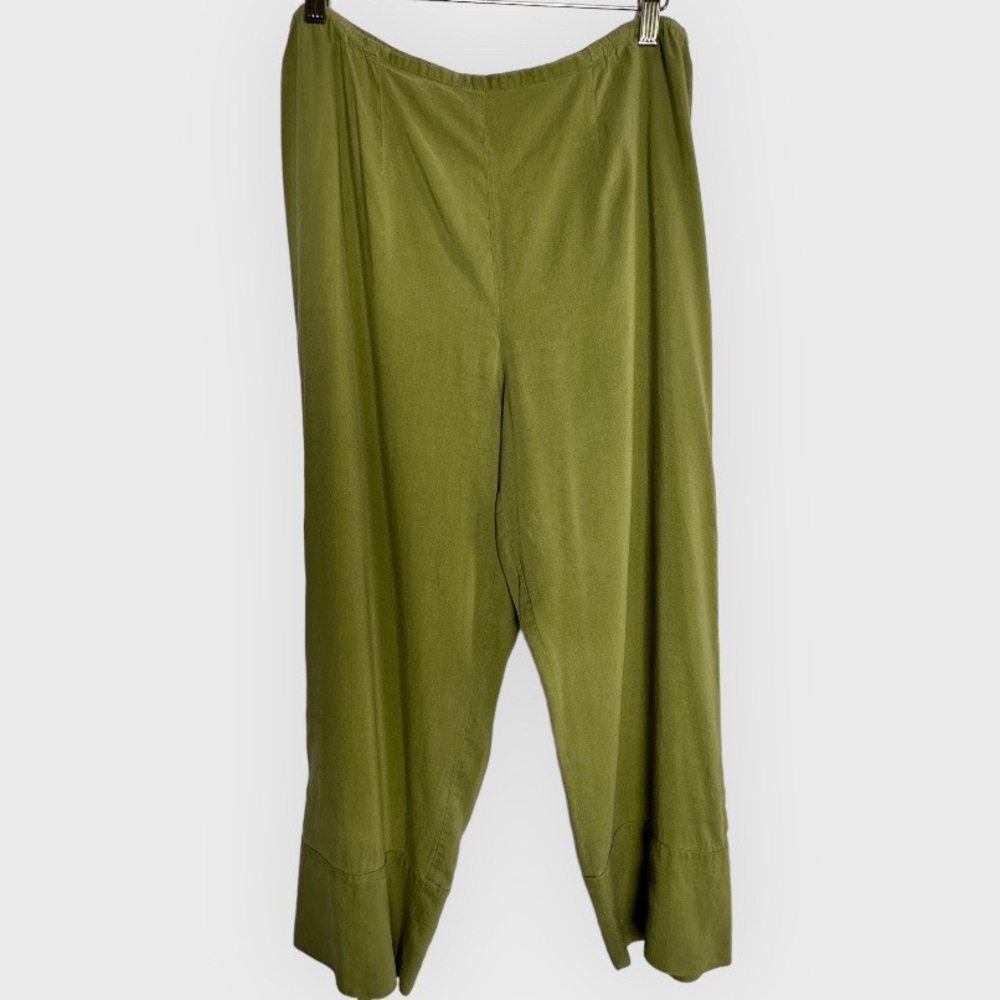 Citron Santa Monica Silk Crop Pants Loose Wide Lagenlook